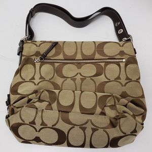 Coach Brown shoulder bag purse￼